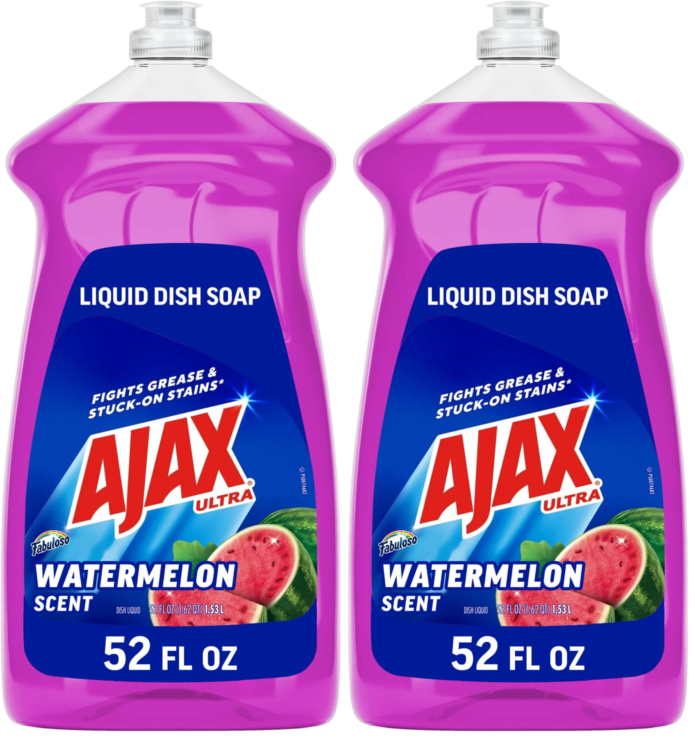 Ajax Ultra Liquid Dish Soap Fabuloso Watermelon Scent 52 fl oz (1.54 L) Pack of 2 | Fights Grease & Stuck-On Stains - main product image