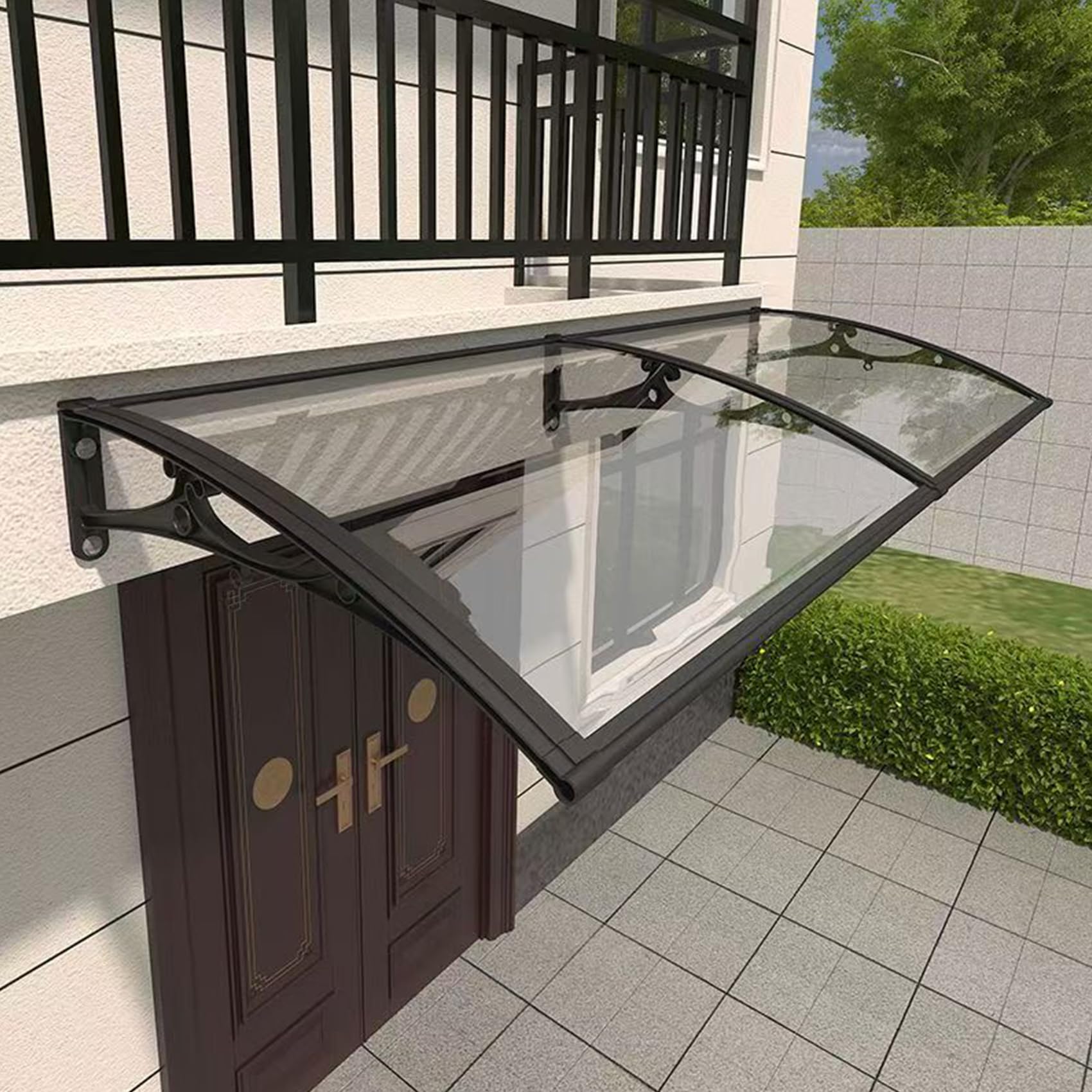 Auvent pour portes de terrasse et protection entrée 60 cm