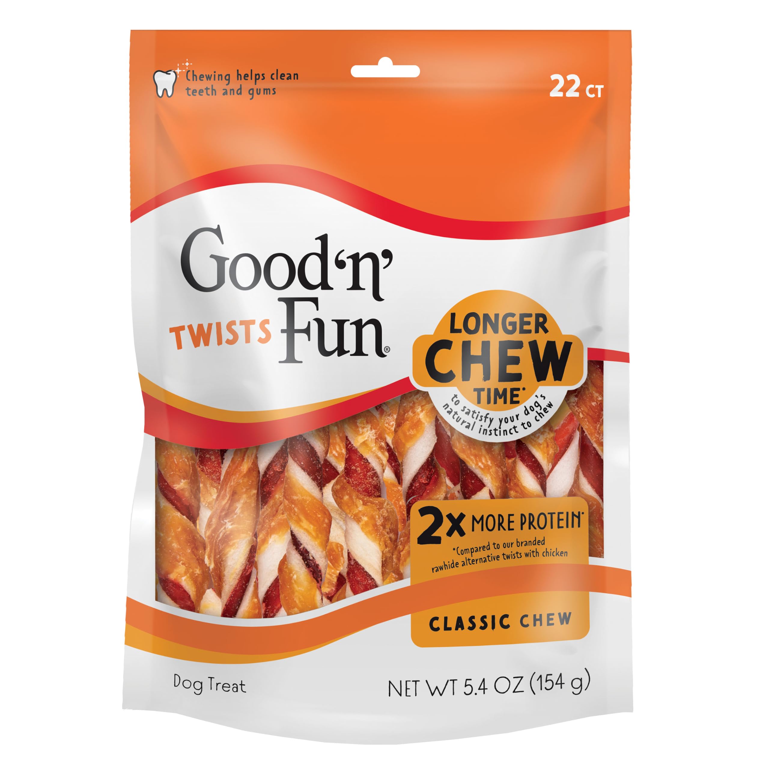 Gesunde Hide Good 'N' Fun 22-Pack Triple Geschmack Kauspielzeug, Twist