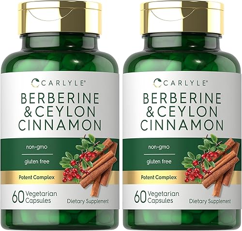 Miniatura 9 de Carlyle Berberina con canela de Ceilán  Complejo de 2000 mg  60 cápsulas  Vegetariano, sin OMG, sin gluten