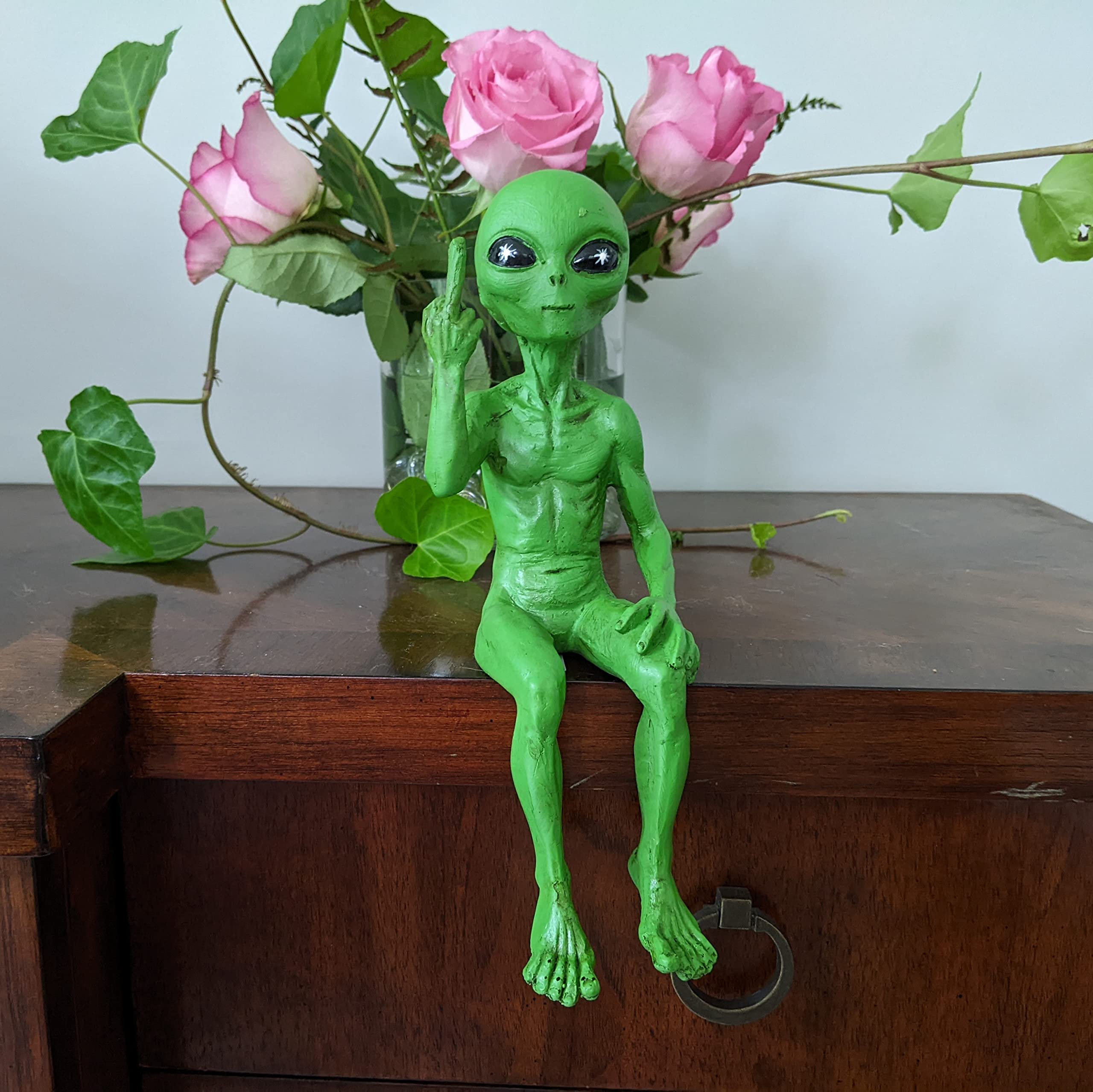 エイリアン 虹色フィギュア フランクリン ミント Amazon.com: John Bernard & Company Rude Alien Statue “Flipping The