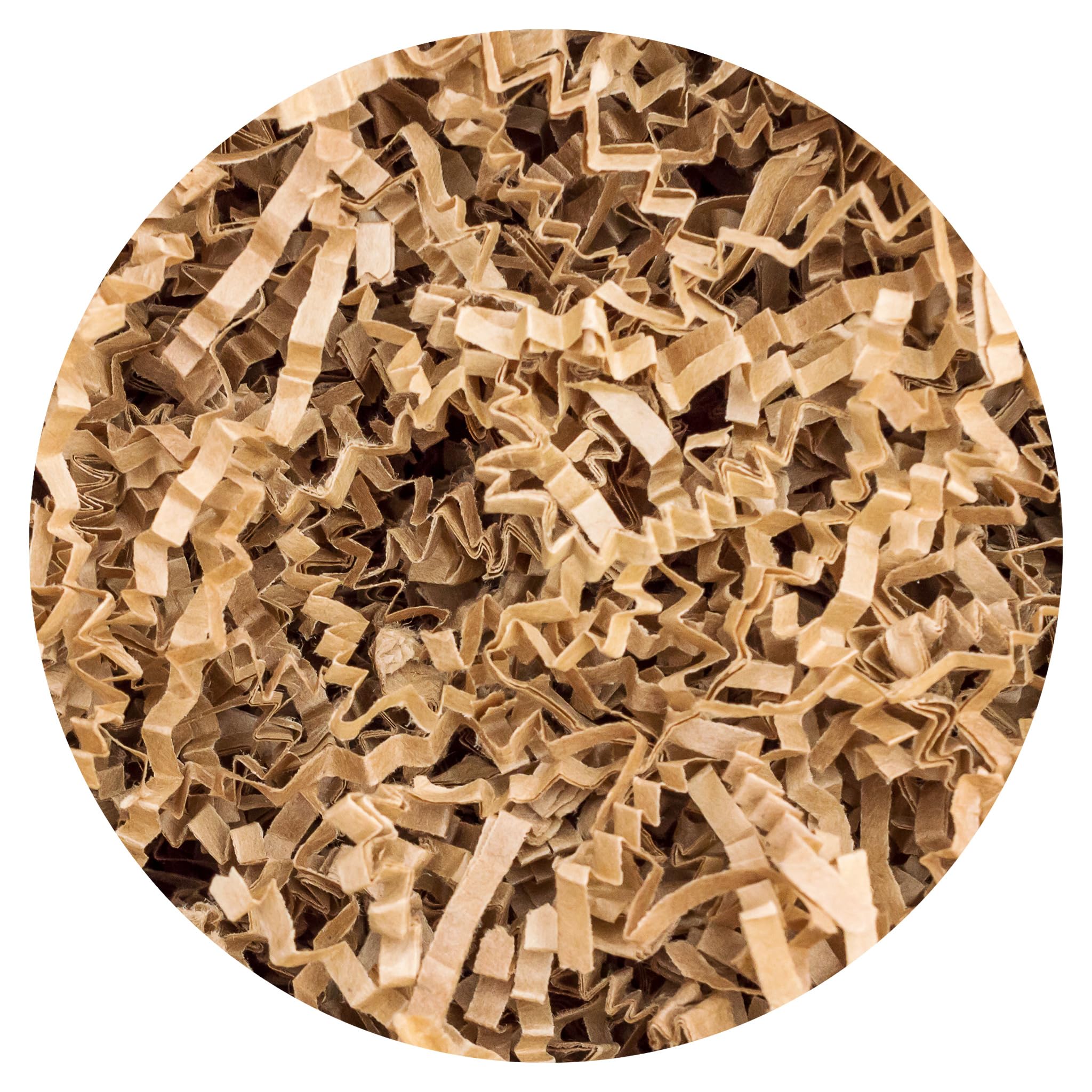 Hampton Distribution Papier froissé marron, 0,9 kg pour paniers cadeaux, papier déchiqueté kraft froissé, remplissage de panier pour anniversaires, mariages, douches et vacances