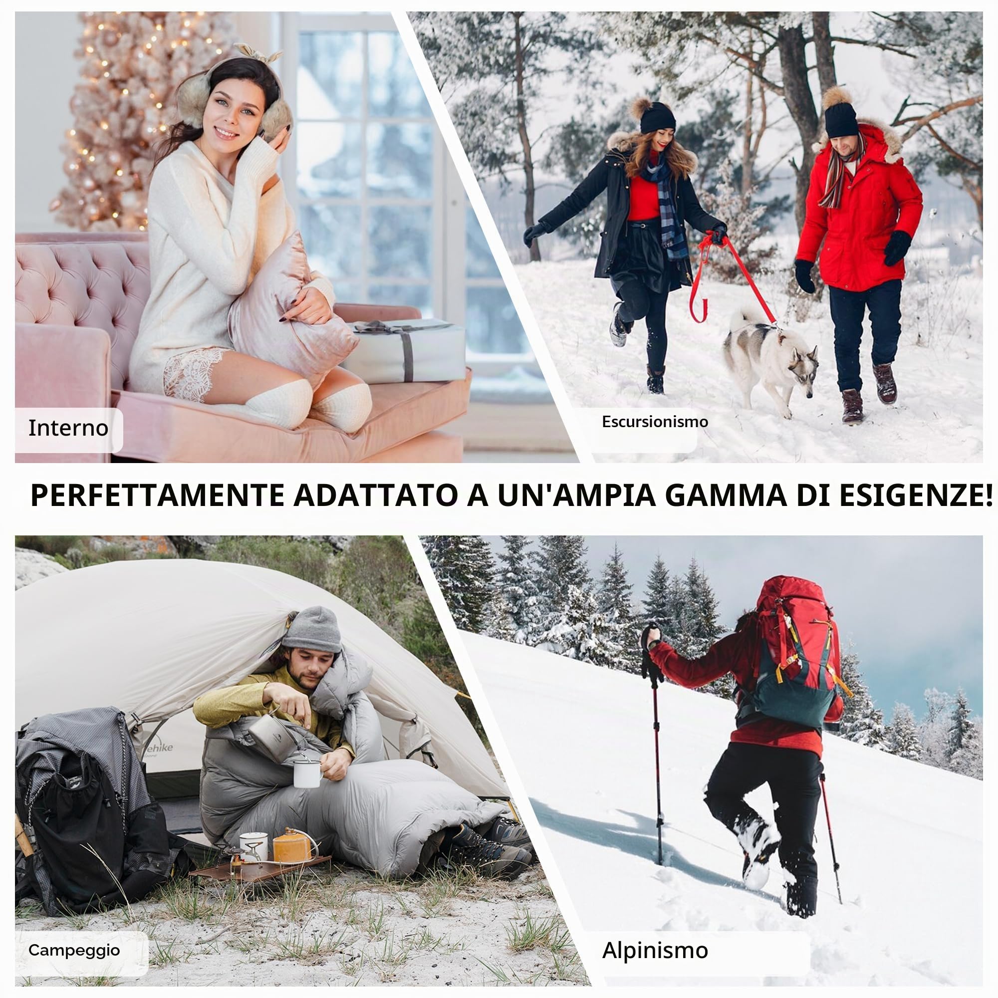 Naturehike Sacco a Pelo In Piuma d'Oca 750FP Sacco a Pelo In Piuma d'Oca Invernale Caldo 4 Stagioni Sacco a Compressione Speciale Da Campeggio Ultraleggero Portatile
