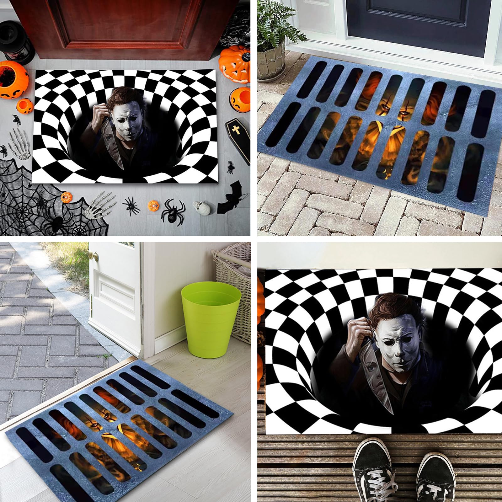 Halloween Fußmatte 40x60cm - Grusel Clown 3D Design Für Haustür & Garten