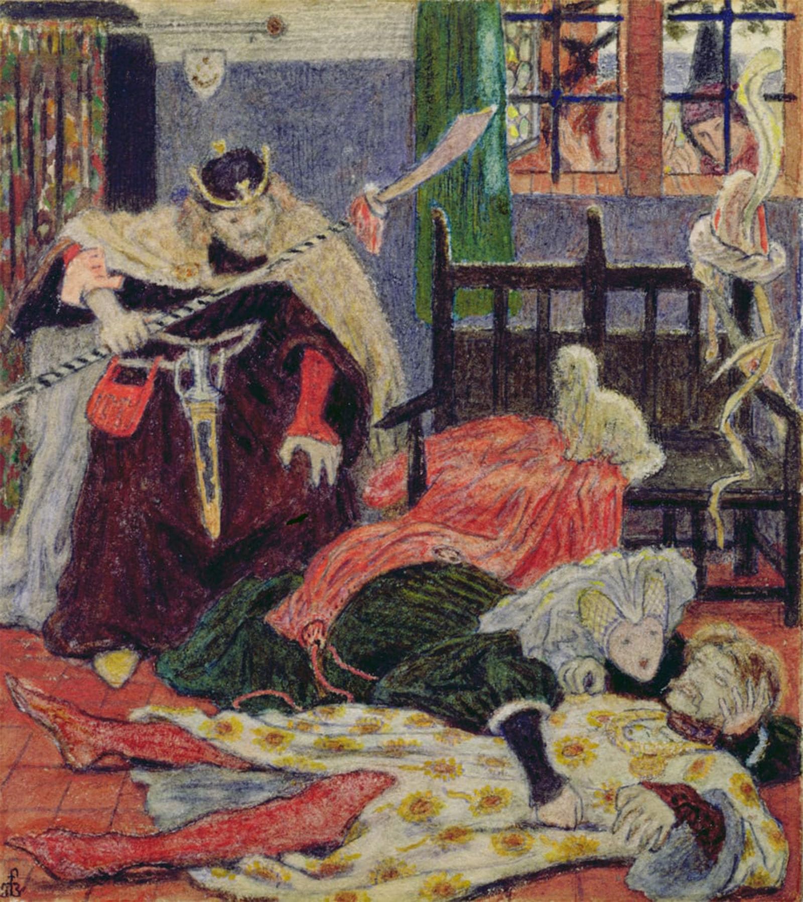 ARTXLXXBN Famous Painting Art Wall Decor Abstract Art Picture Death of Sir Tristram by Madox Brown Animal Pictures for Home Decor 60x90cm