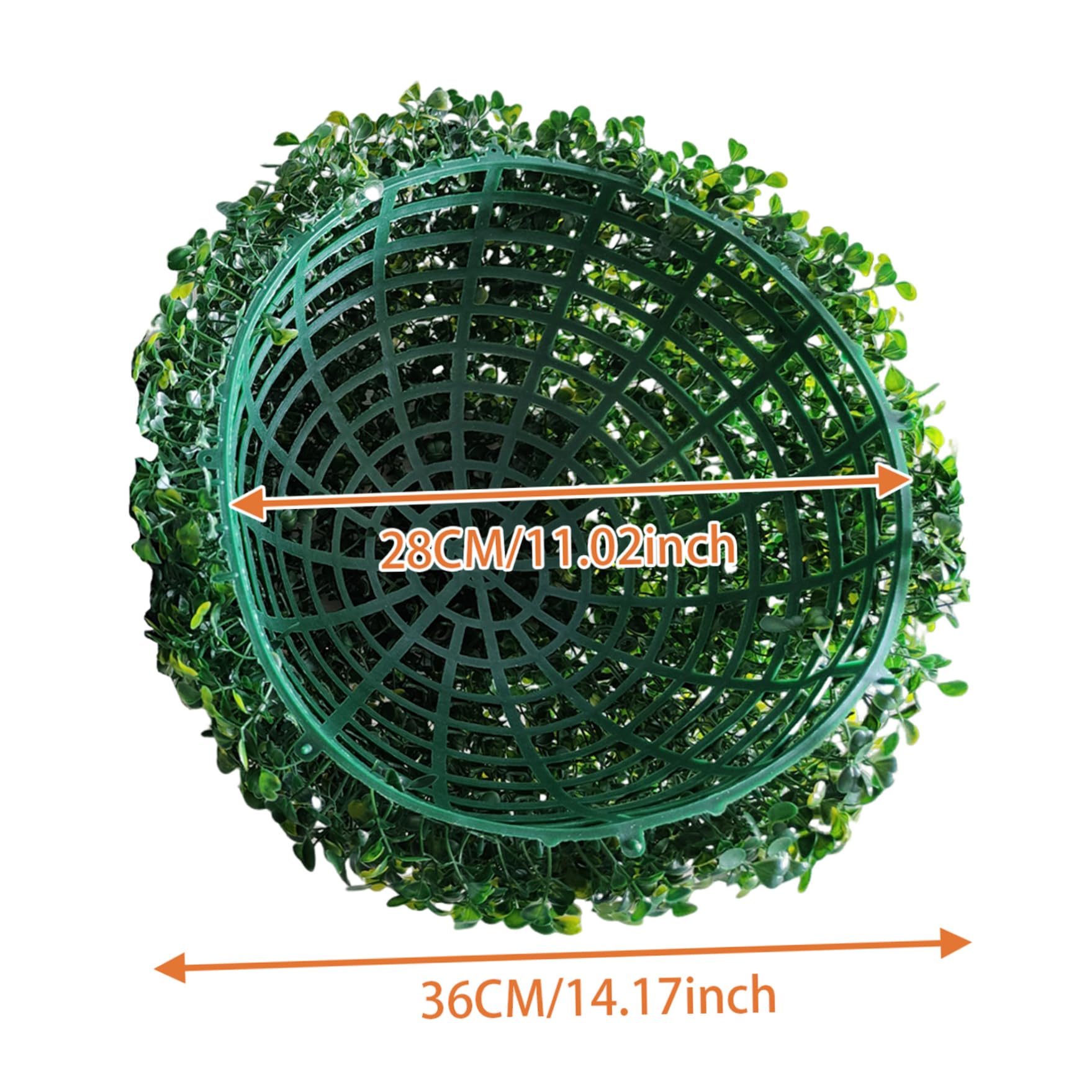 Boules topiaires de 14, 6 Pouces Faux buissons Board Board Boîte Artificielle Plante en Plastique topiaire décoratif pour l'arrière-Cour, Le Balcon, Le Jardin, Le Mariage, Le Ballon de buis