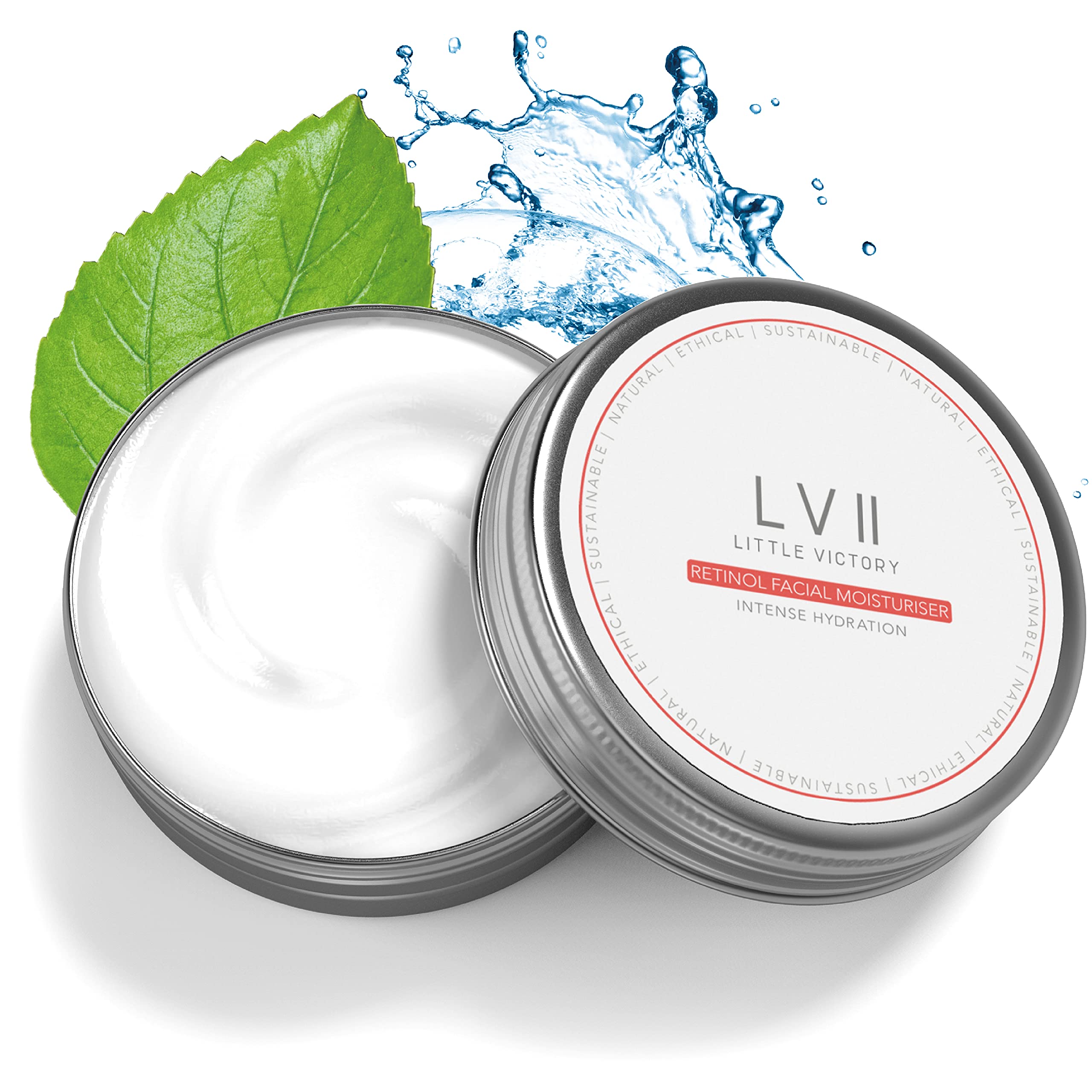 Little Victory | Anti-Ageing Retinol Night Face Moisturiser | 60ml Facial Tightening Cream | 2.5% Retinol, Collagen, Hyaluronic Acid Skin Care | Animal Cruelty-Free | Made in The U.K.