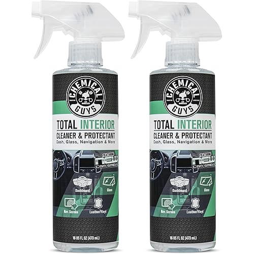 Chemical Guys SPI23416 Total Interior Cleaner and Protectant, New Car Smell, (Safe for Cars, Trucks, SUVs, Jeeps, RVs & More) 16 fl oz (Pack of 2)