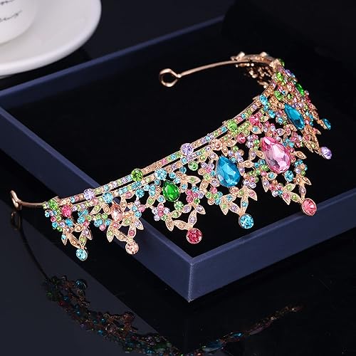 Miniatura 8 de Kamirola - Corona de reina y tiaras corona de princesa para mujeres y niñas, diademas de cristal para novia, princesa para bodas y fiestas (01)