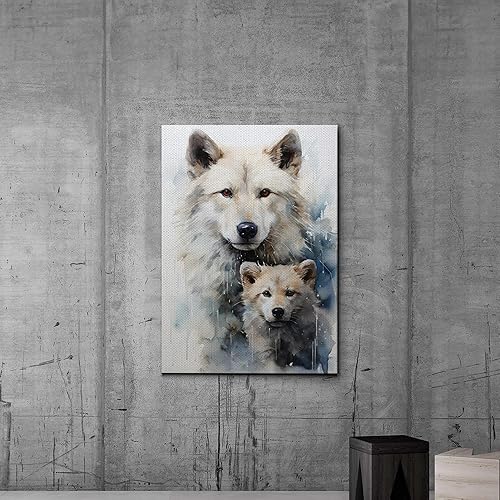Miniatura 7 de Fox Mother Cub Print, In The Style Of Stencil,Based, Kids Wall Art, Kids Wall Art Display, Mom And Baby Animal Art Print, Wall Art, Art Decor