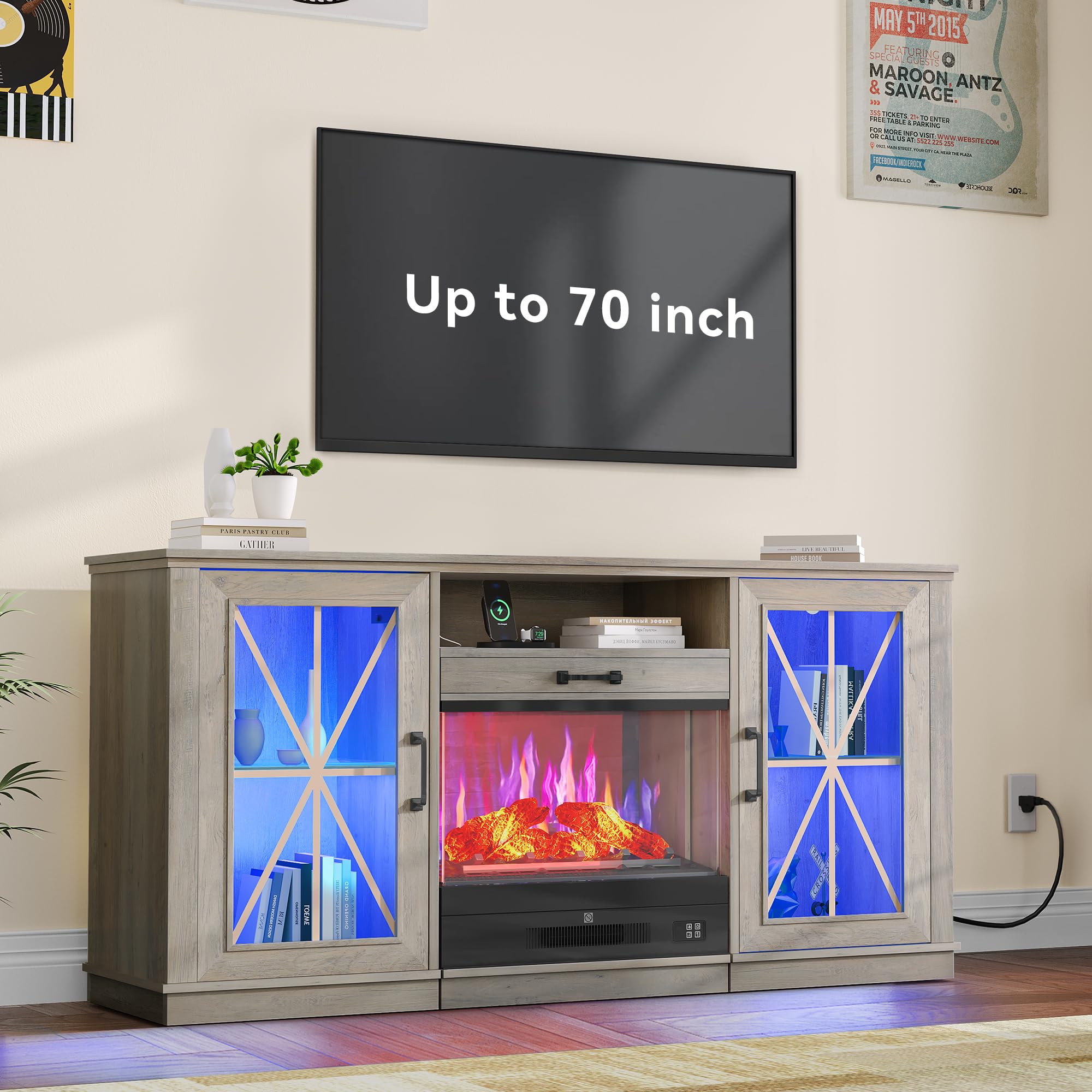 YITAHOME Fireplace TV Stand with 25