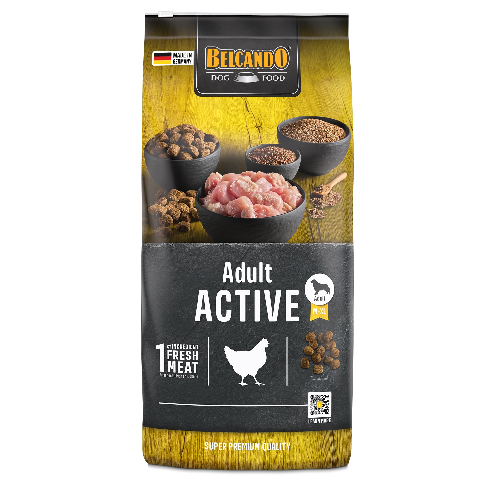 BELCANDO Adult Active [12,​5 kg] Nourriture pour Chiens Actifs & Sportifs | Aliment Complet Sec à partir de 1 An