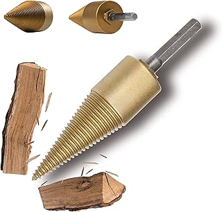Jerax tools 32mm Kindling Cracker, Wood Splitting Drill Bit, Cone Firewood Splitter with Hex Shank for Family Outdoor Camp...