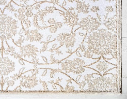 Miniatura 8 de Unique Loom Rushmore Collection - Alfombra de área (3 pies x 9 pies 10 pulgadas, blanco nievebeige)