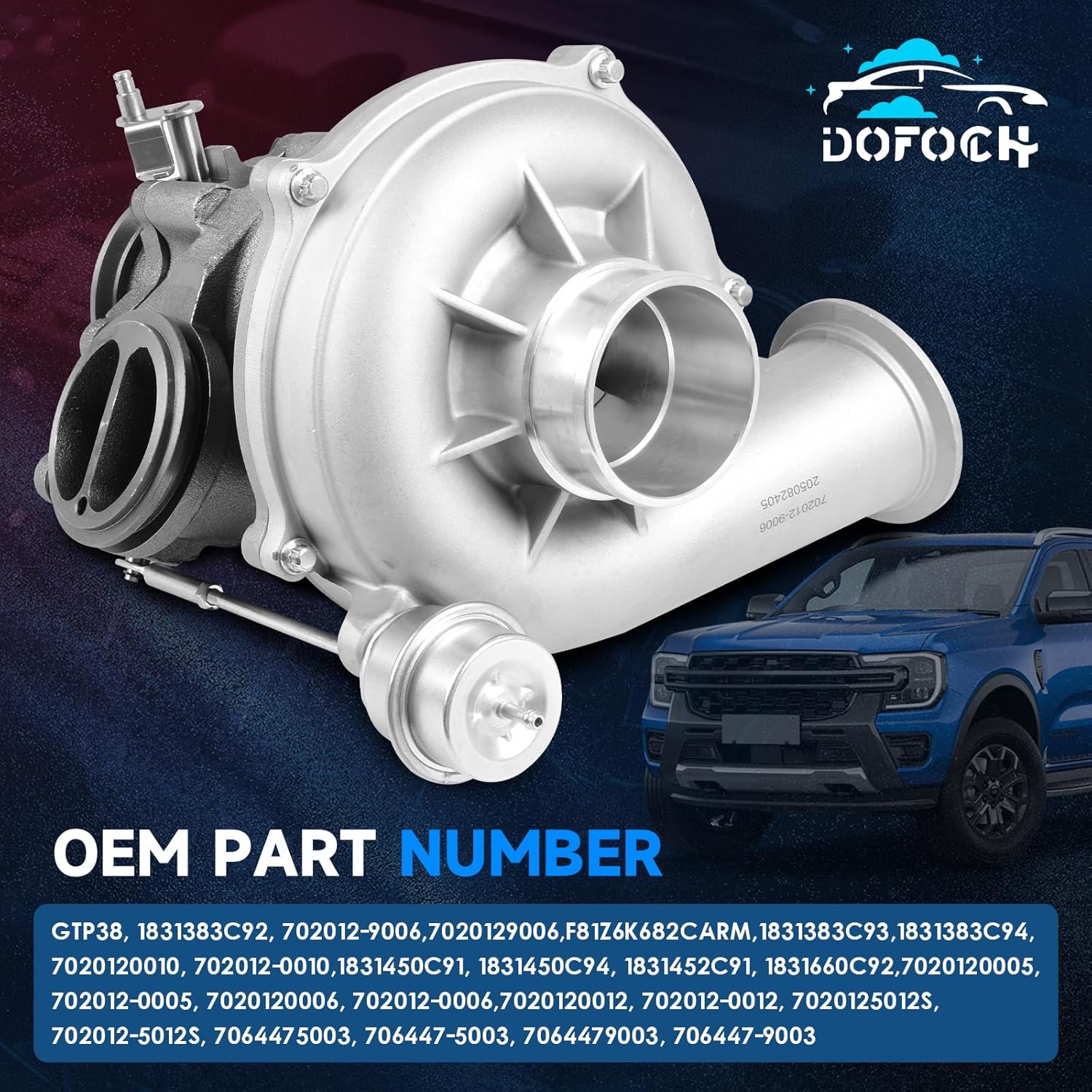 GTP38 Turbocharger Turbo Kit For Ford F-250 F-350 F-450 F-550 7.3L Powerstroke Diesel Engine Pick-up1999-2003 Replaces# 1831383C92 702012-9006 7020129006