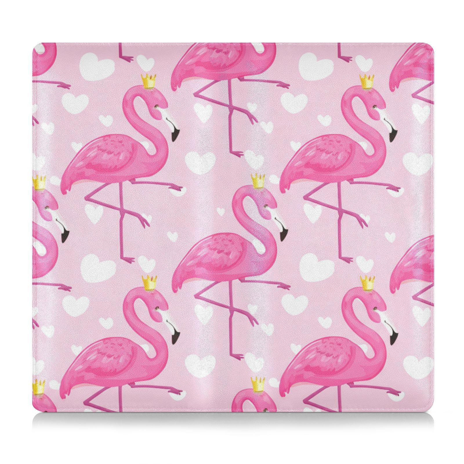 BURSTDDY Flamingos Leather Car Registration and Insurance Holder,Registration and Insurance Card Holder Glove Box Car Organizer Car Document Holder for Cards, Driver License