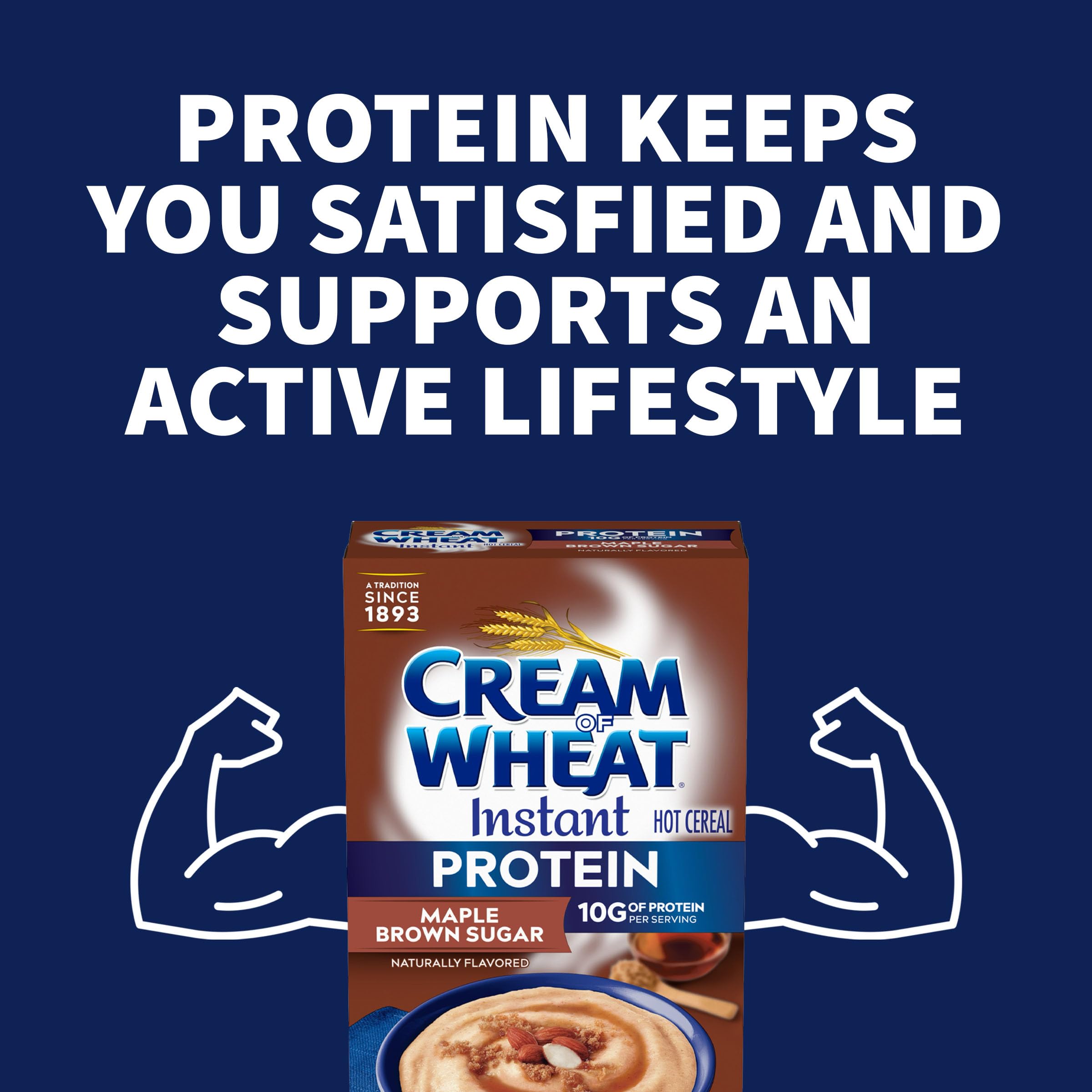 Cream of Wheat Instant High Protein Hot Cereal Maple Brown Sugar 1 6 Ounce 6 Packets — view 7
