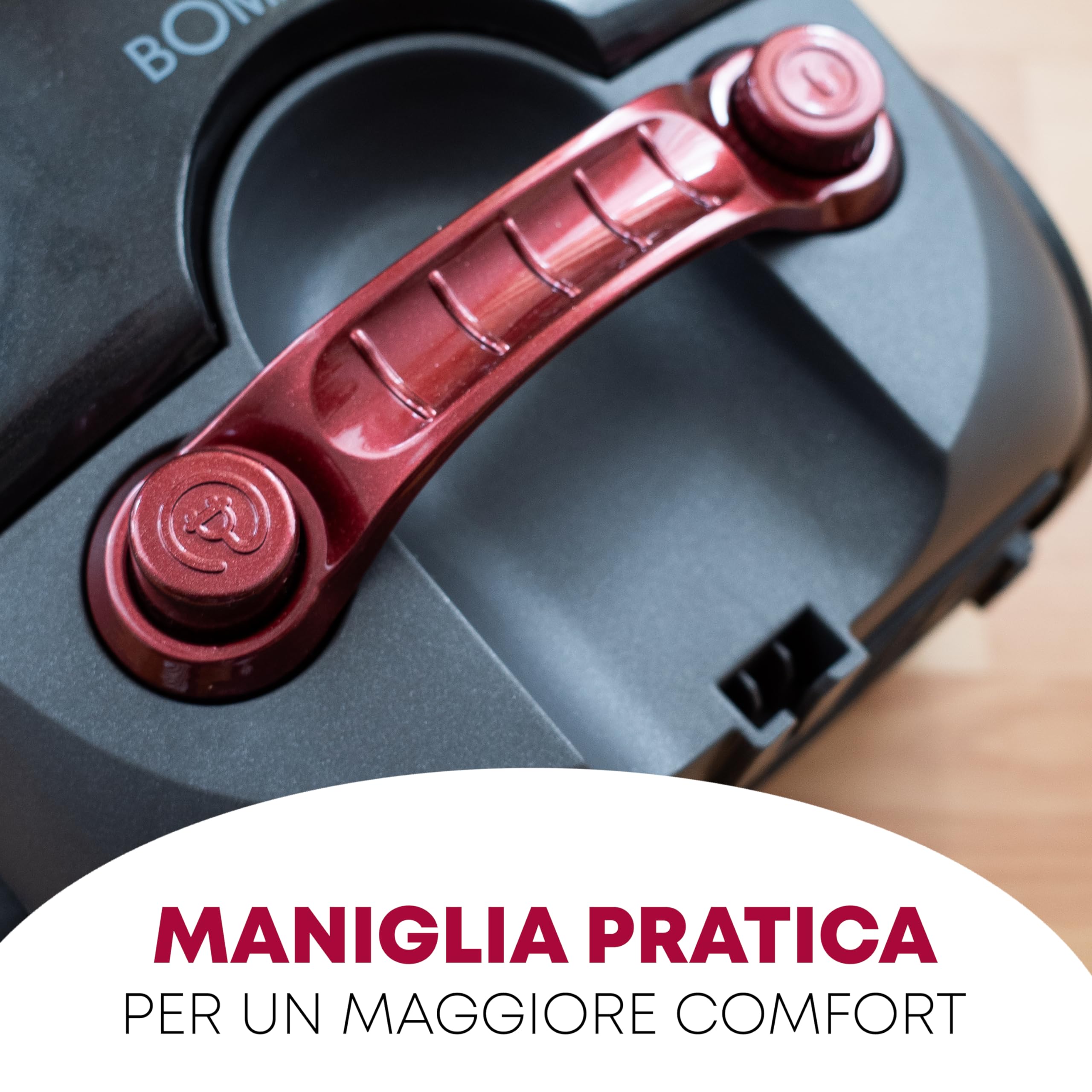 Bomann® Aspirapolvere ermetico | risparmio energetico | 700 Watt | sistema di microfiltraggio a 5 pieghe | con sacchetto | spazzola/bocchetta | BS 9019 CB N antracite