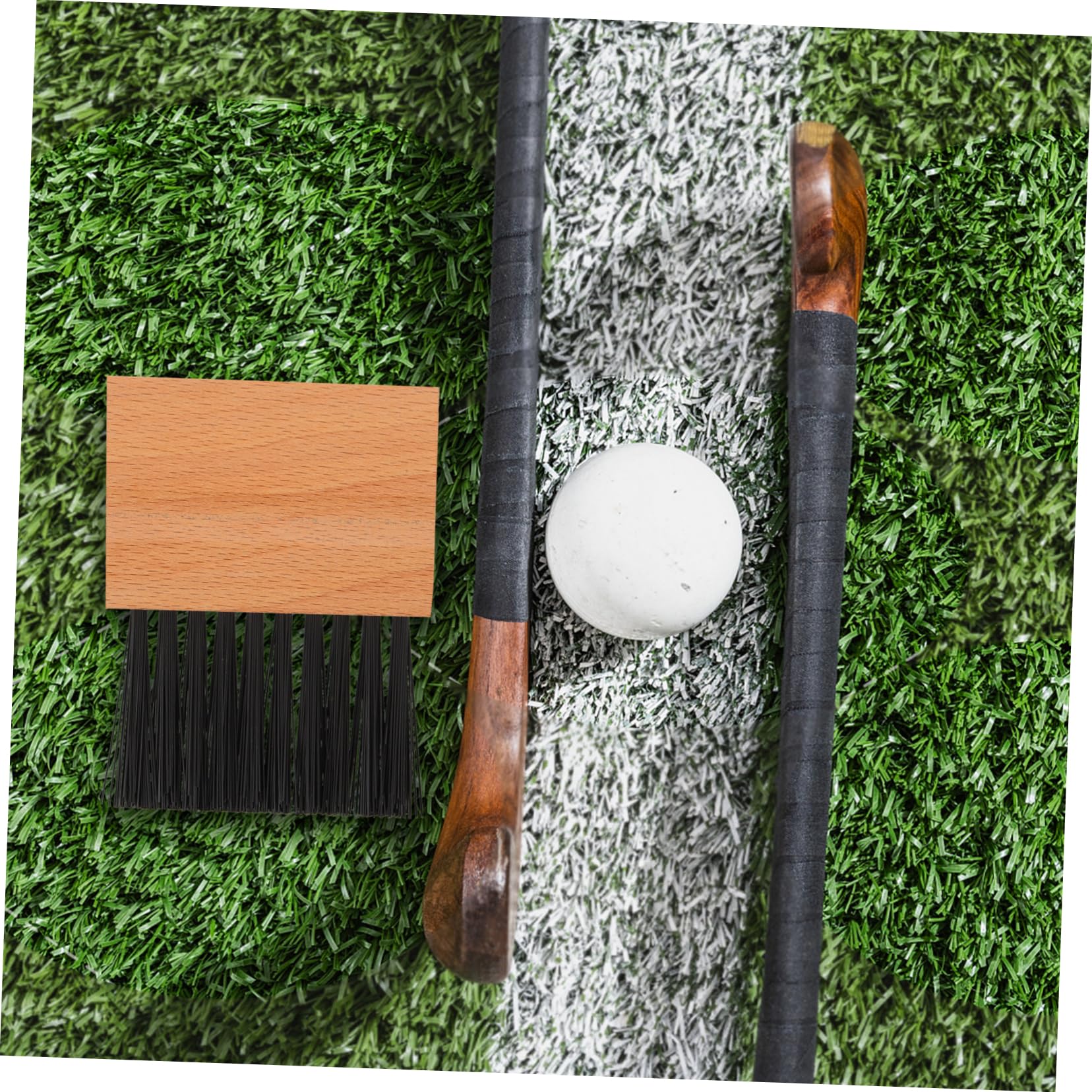 BESPORTBLE 4pcs Wooden Handle Umpire Brush Baseball Home Plate Cleaning Tool Softball Field Accessory