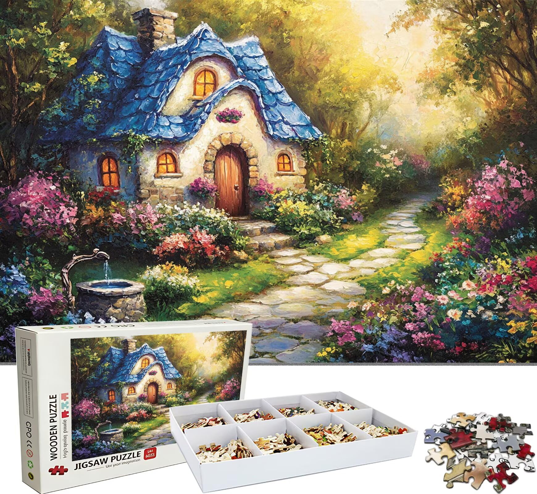 Puzzle 1500 elementów, drewniane puzzle dla dorosłych – Impossible Puzzle 87 x 57 cm niffy gra myśleniowa dla kobiet i mężczyzn, gra rodzinna na wieczory z grami, prezent dla kobiet, komiks, kabina 2