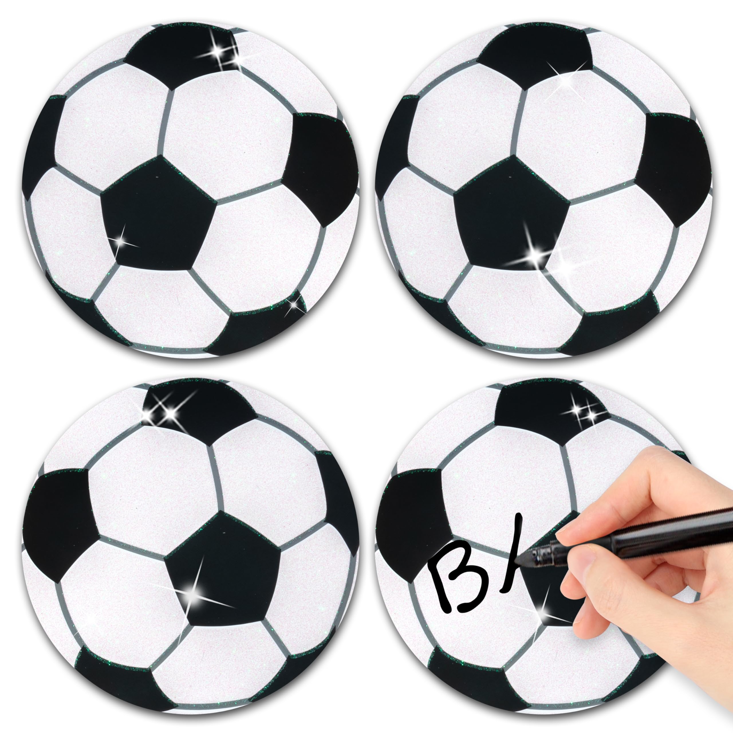 Soccer Glitter Cutouts for Birthday Baby Shower Bulletin Board Wall Decor