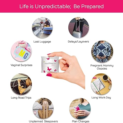 Miniatura 5 de Tanga de emergencia empaquetada individualmente, incluye bragas prelavadas sin costuras, toallitas frescas envueltas individualmente, bolsa esencial