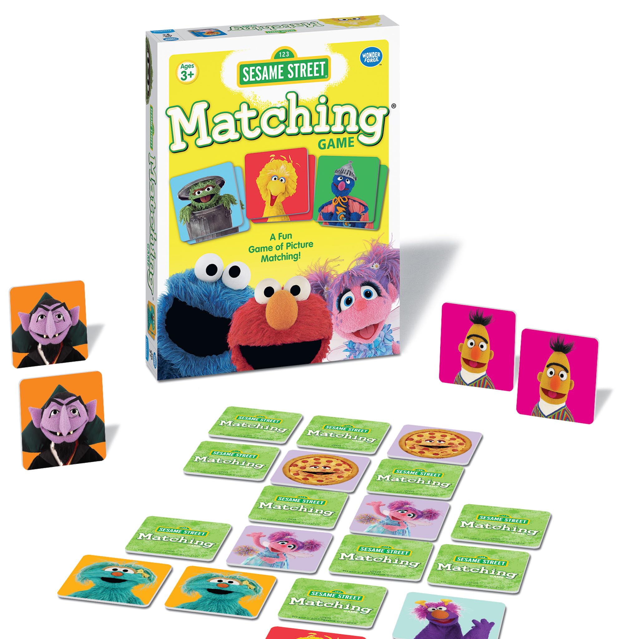 Wonder Forge Sesame Street Memory Matching Game: Fun Toddler Learning Toys & Games for Kids Ages 3-5, Ideal for Family Play & Education