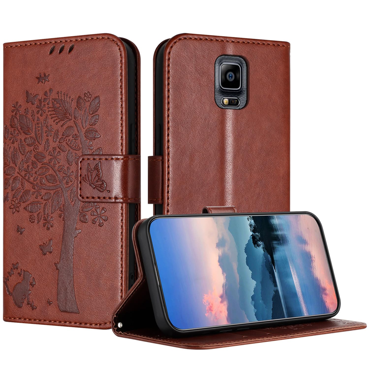 Custodia in pelle Compatibile con SPC Discovery Pro Flip wallet cover