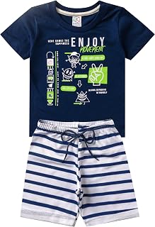 Conjunto Infantil Gola Careca e Bermuda moletinho