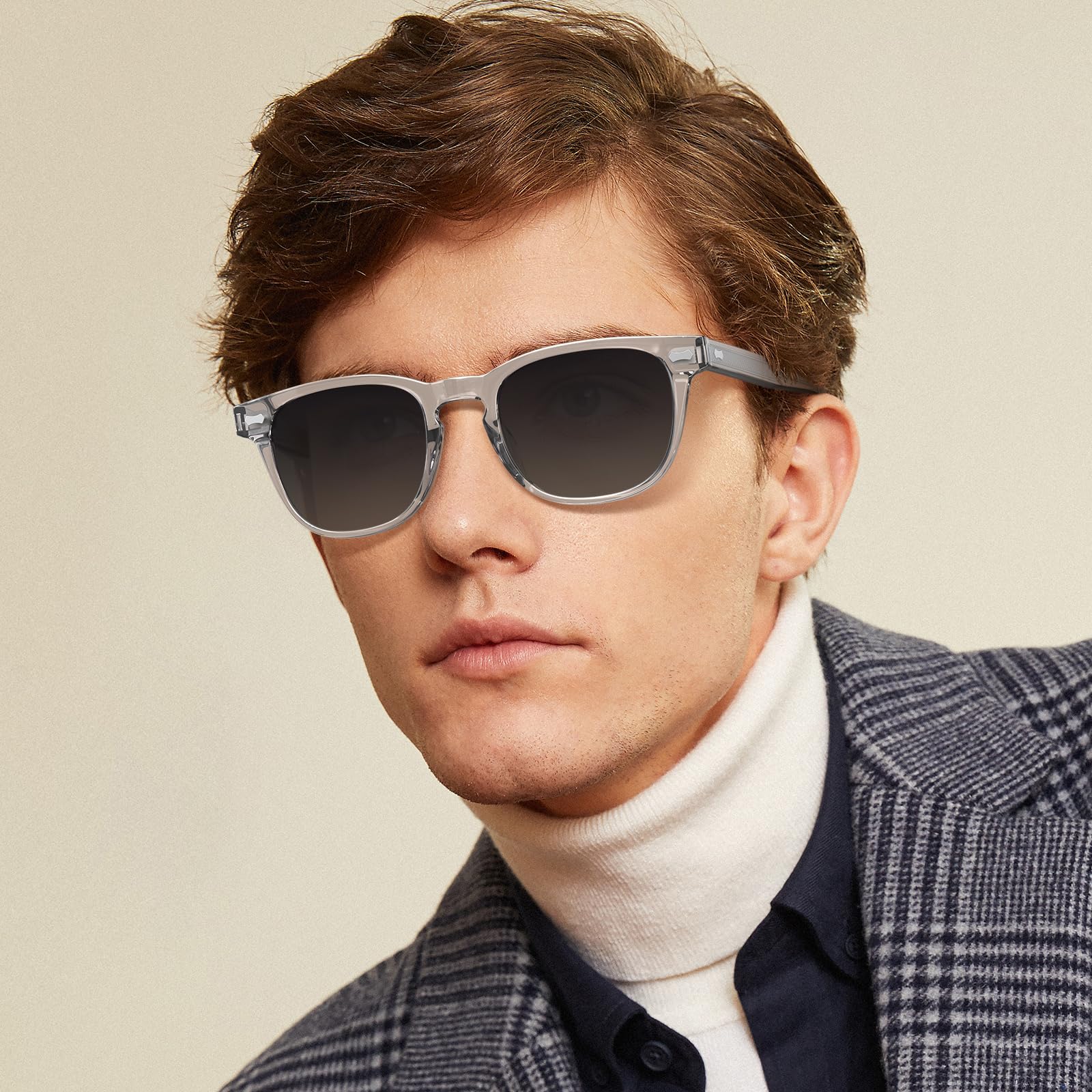CARFIA Acetat Okulary Przeciwsłoneczne Dla Mężczyzn z Polaryzacją 100% Ochrona Przed Promieniowaniem UV z Wytłoczonym Wzorem Rdzeń z Drutu CA2132