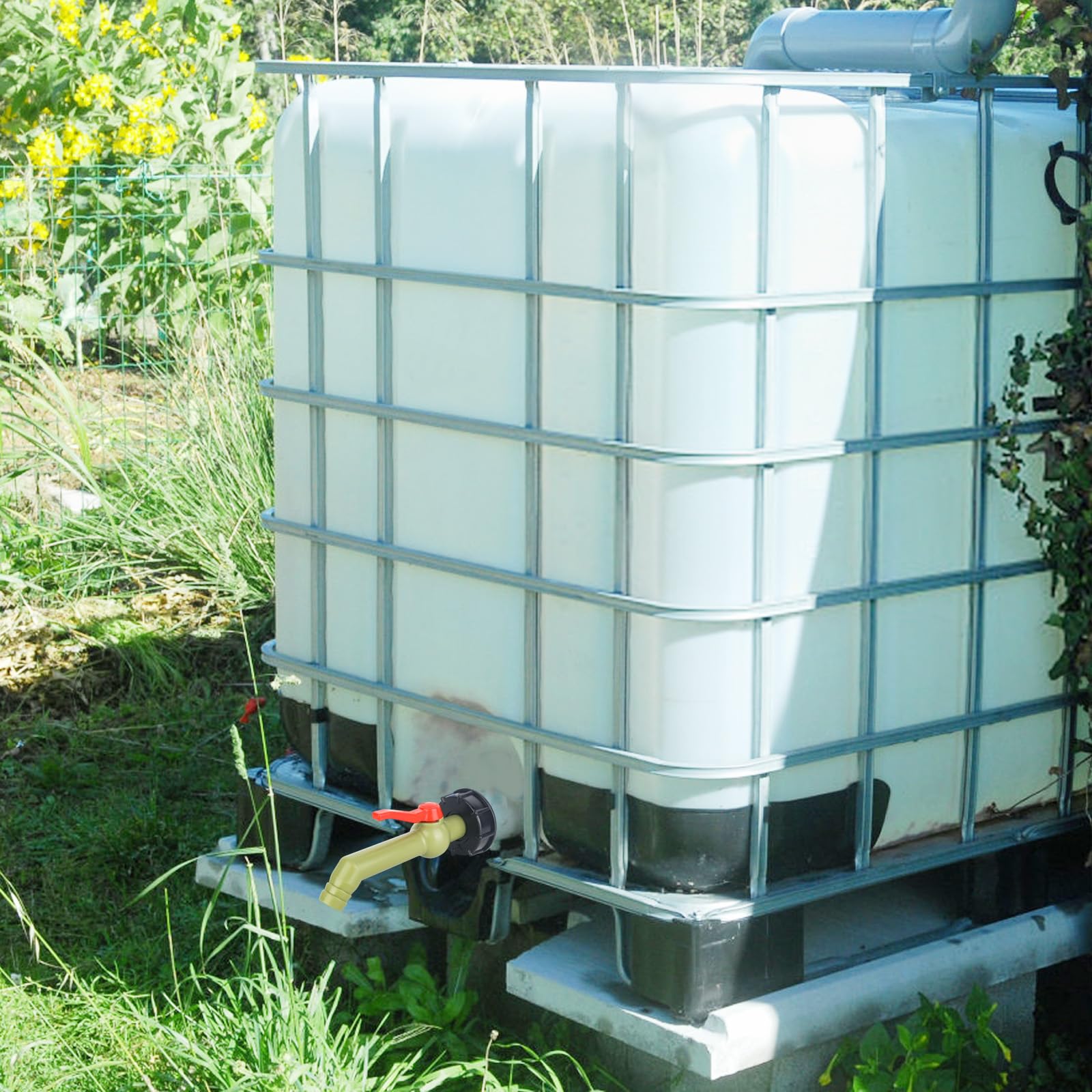 IBC Kran spustowy i zawór kulowy IBC, 1 calowy kran do zbiorników wody deszczowej (DN40/50)