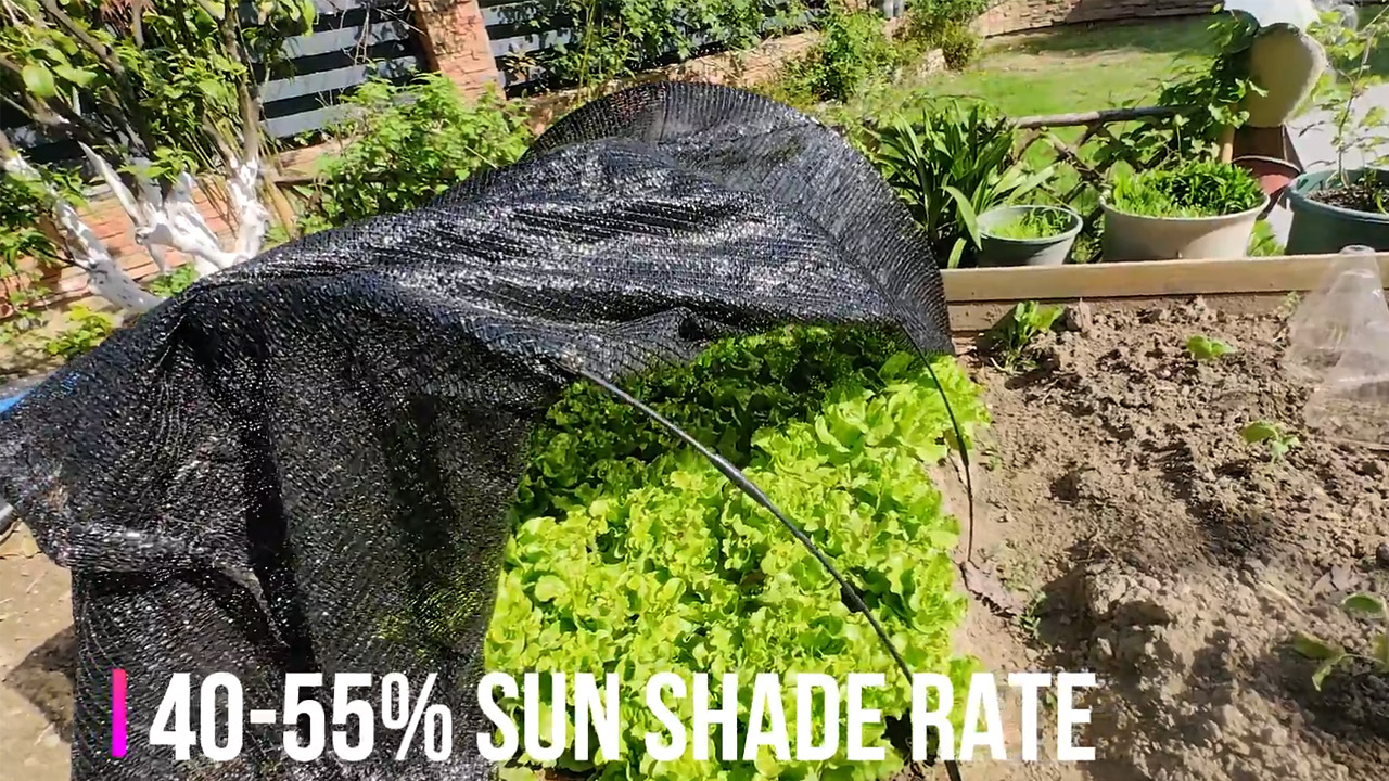 Agfabric Sunblock Shade Cloth – 40% UV Protection, With Clips, For Garden Plants & Greenhouses
