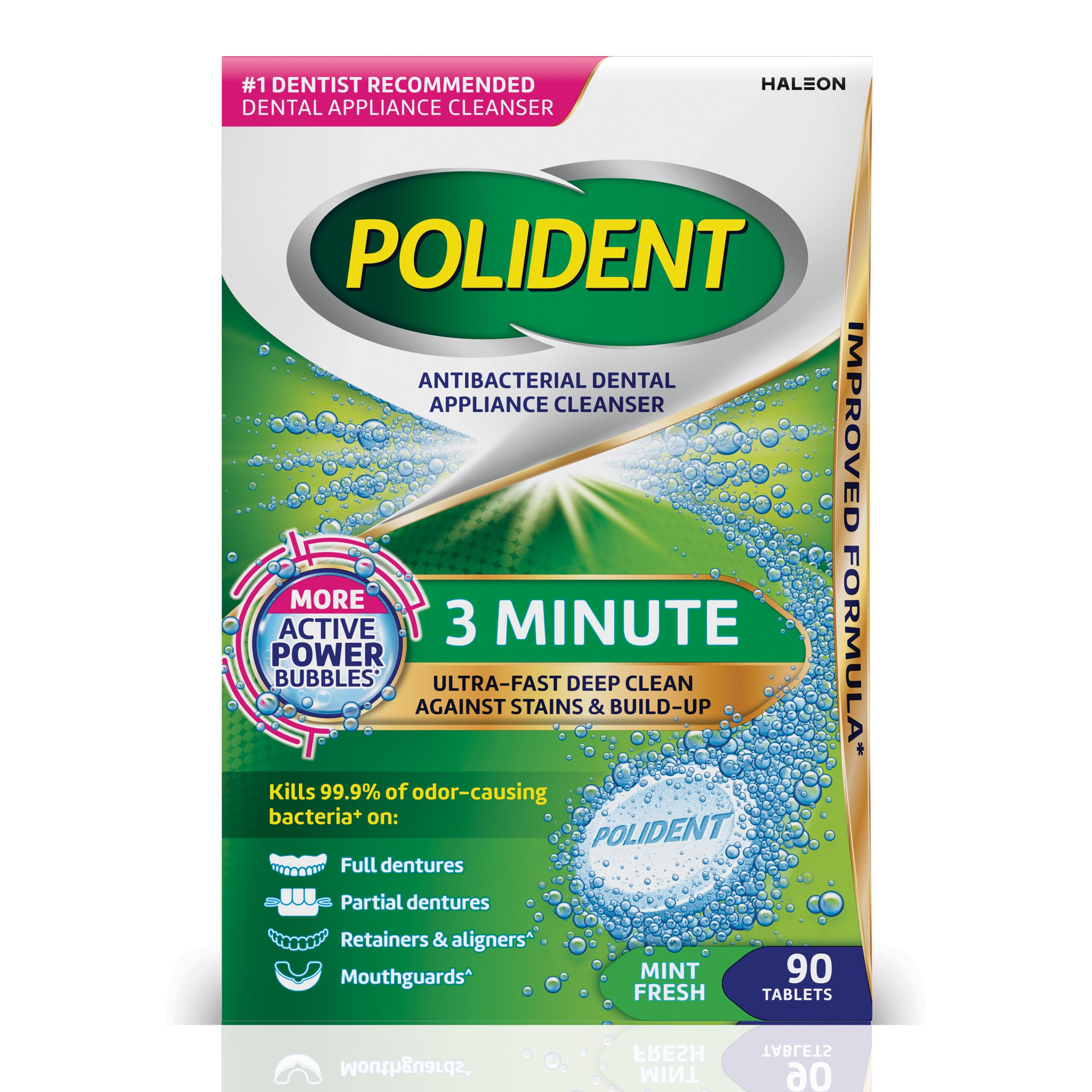 Polident 3 Minute Denture Cleaning Tablets - 90 Count