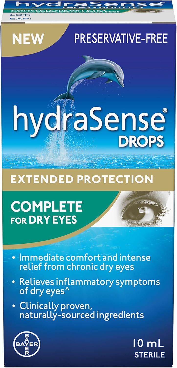 hydraSense Complete Eye Drops For Dry Eyes Preservative Free Eye