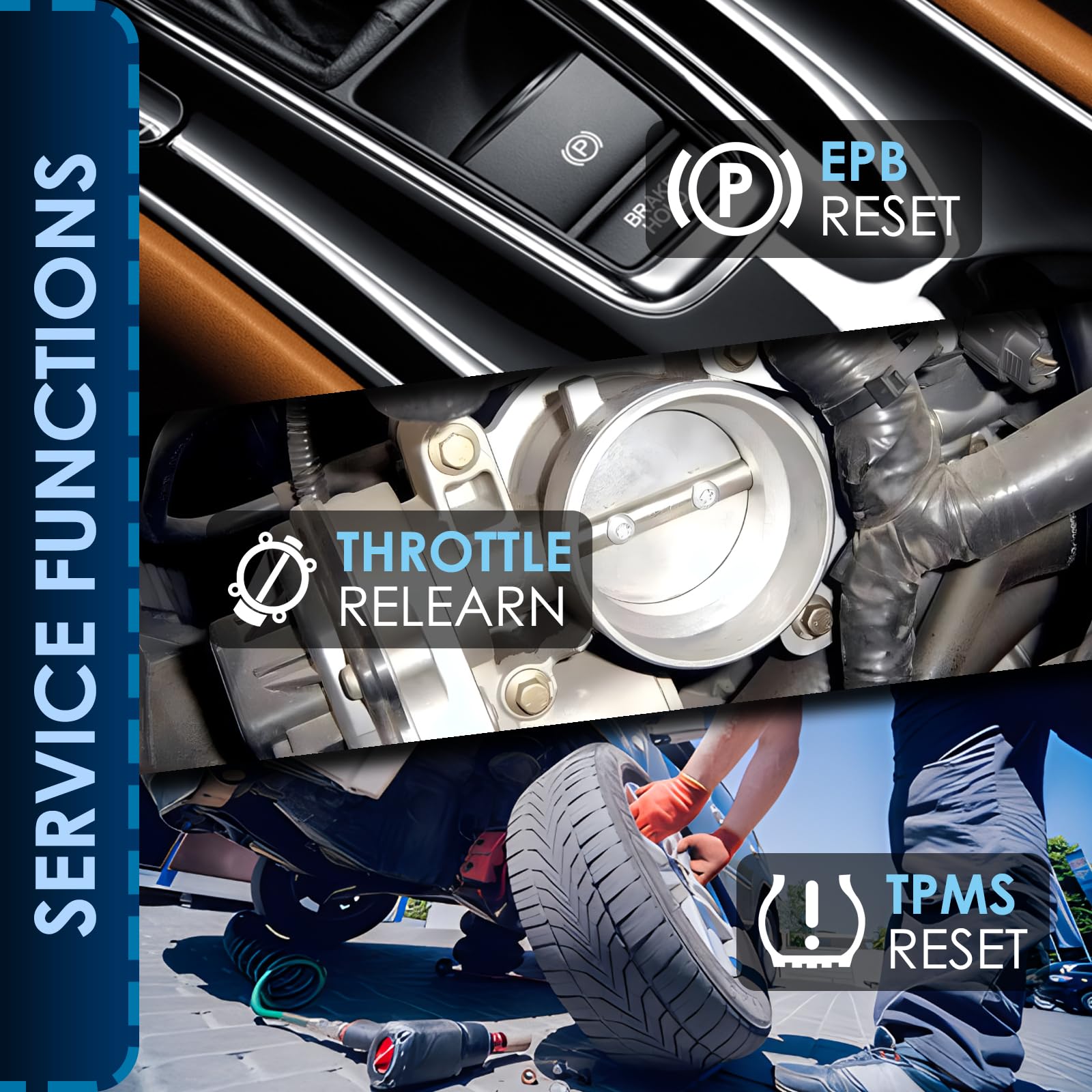 Creator C410 Lector de Códigos OBD2 para BMW y Mini Escáner de Diagnóstico Multi-Sistema (ABS, SRS, EPB, DPF) Reset de Aceite y Registro de Batería Herramienta de Diagnóstico OBDII Completa