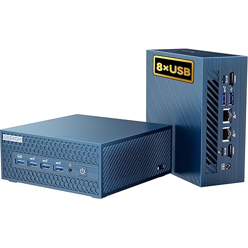 GEEKOM IT1 Mega AI Mini PC with Intel Ultra 9 185H(14th Gen)| 32GB DDR5 | 2TB NVMe SSD(Up to 8TB)| Dual LAN | Intel Arc GPU | WiFi 7 + Bluetooth 5.4 | 8K@120Hz | SD 4.0 Slot | 8 X USB |Windows 11 Pro