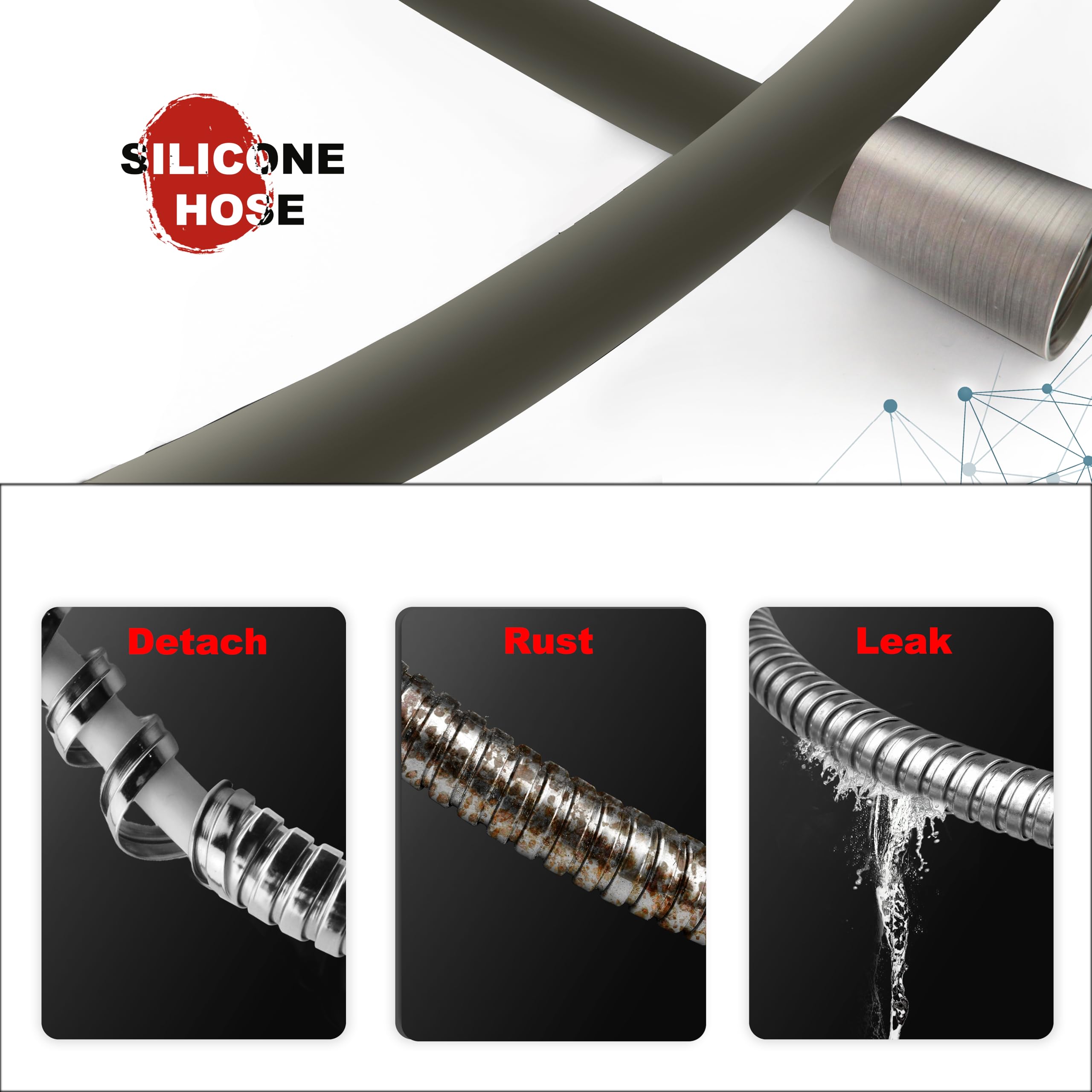 HOMEWELL Silicone Shower Hose - Image 3