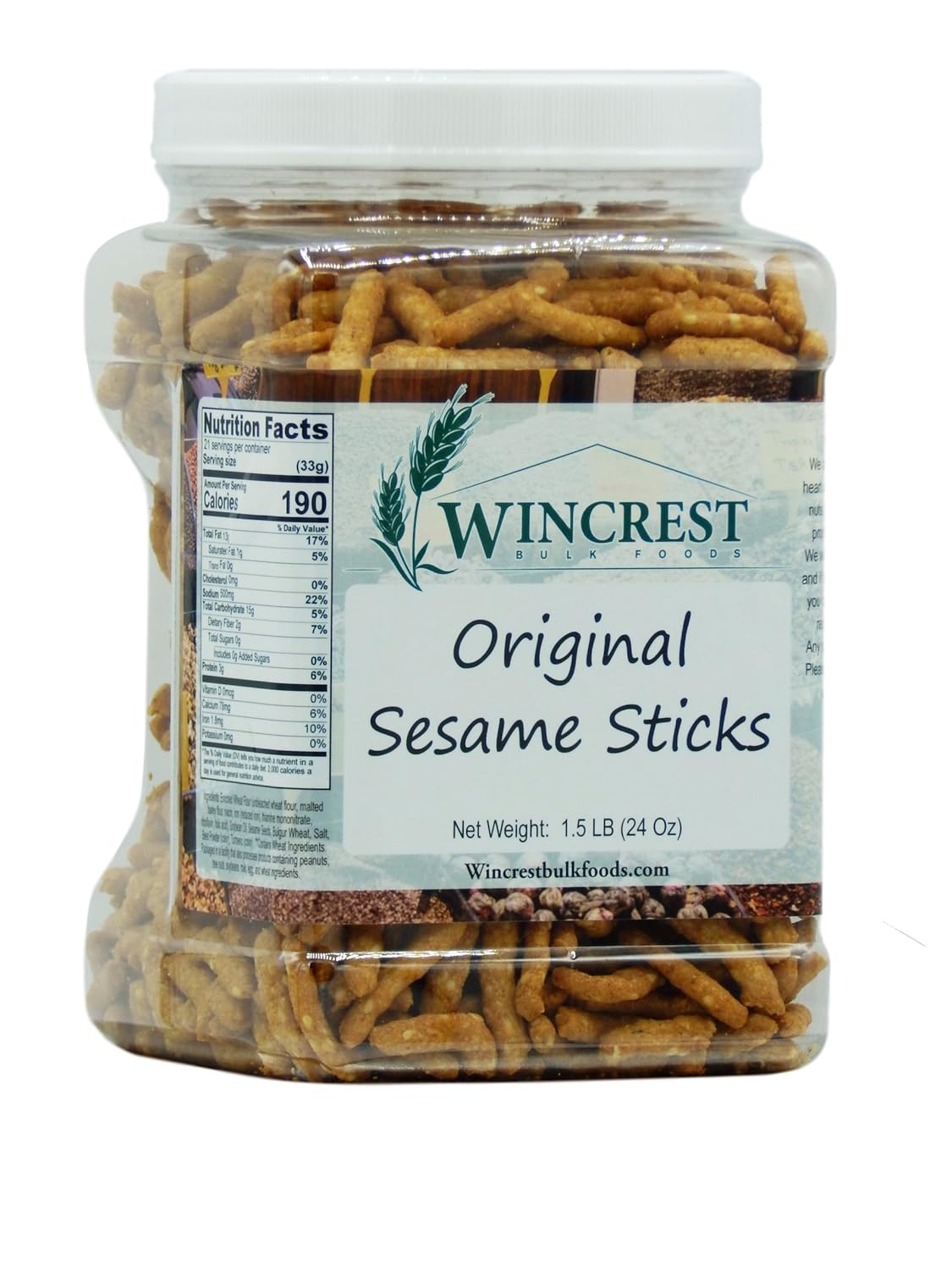 Original Sesame Sticks - 1.5 Lb (24 Oz) Tub