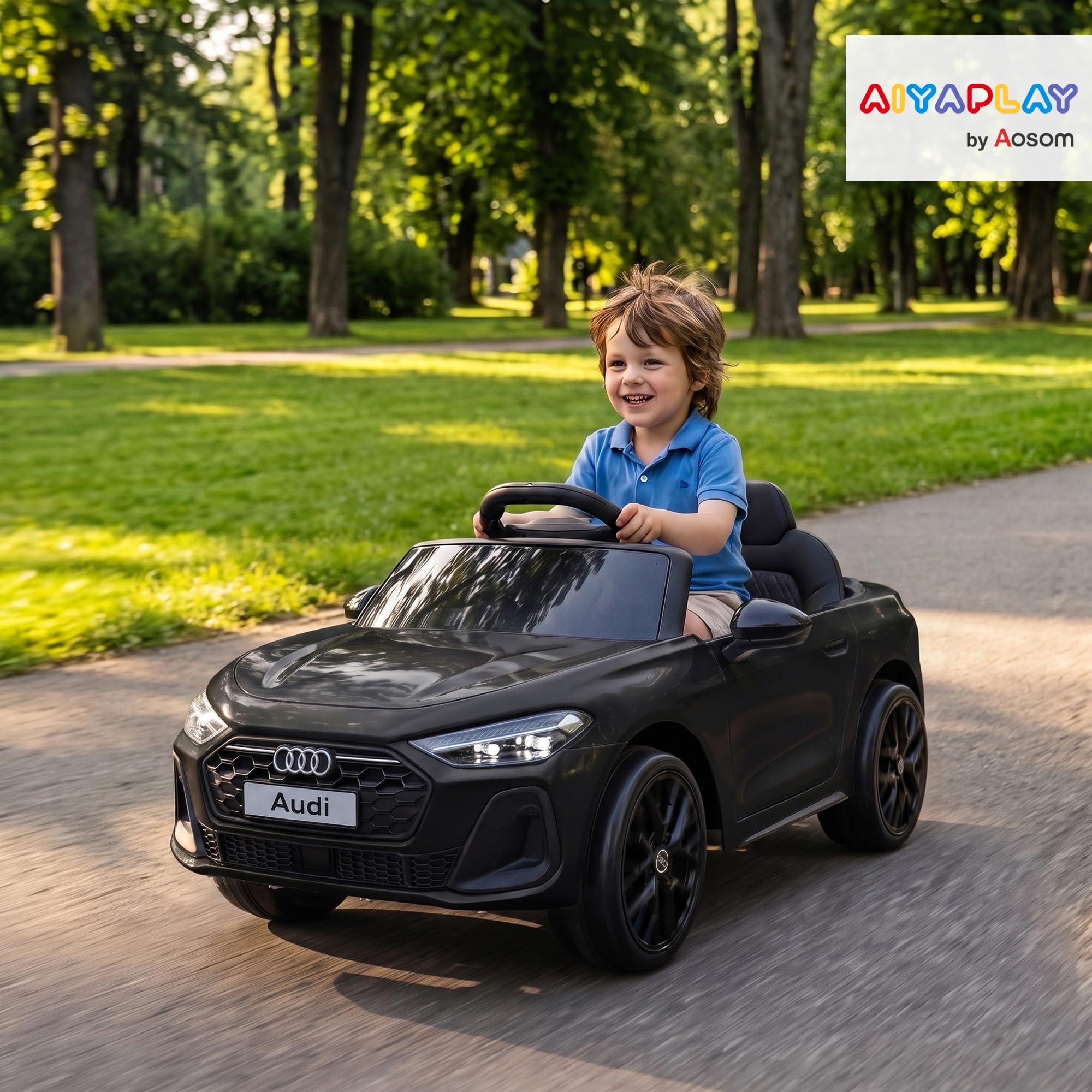 AIYAPLAY Samochód elektryczny dla dzieci, Audi A5L, 12 V, akumulator litowy