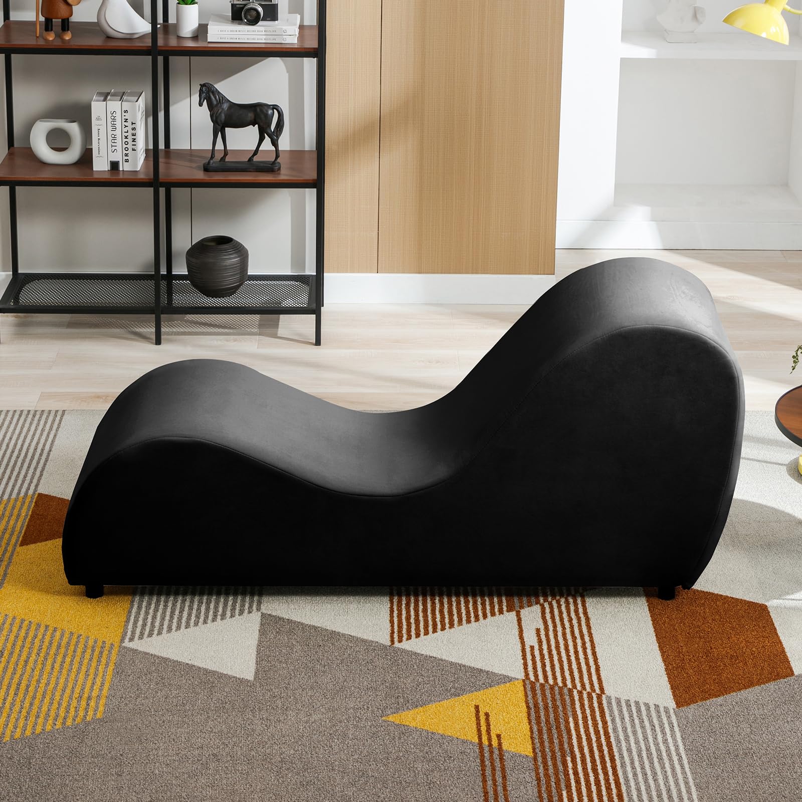 Mjkone Modern Chaise Longue For Yoga, Yoga Chair For Better Relaxation,  Multi-Functional Foam Yoga Sofa Couches For Living Room/Apartment/Office/No 