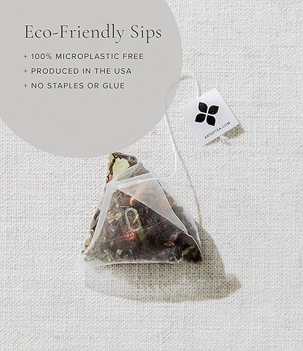 Miniatura 4 de Art of Tea  Muestra de té surtida con cafeína y sin cafeína  50 bolsitas de té piramidales ecológicas (los aromas pueden variar)