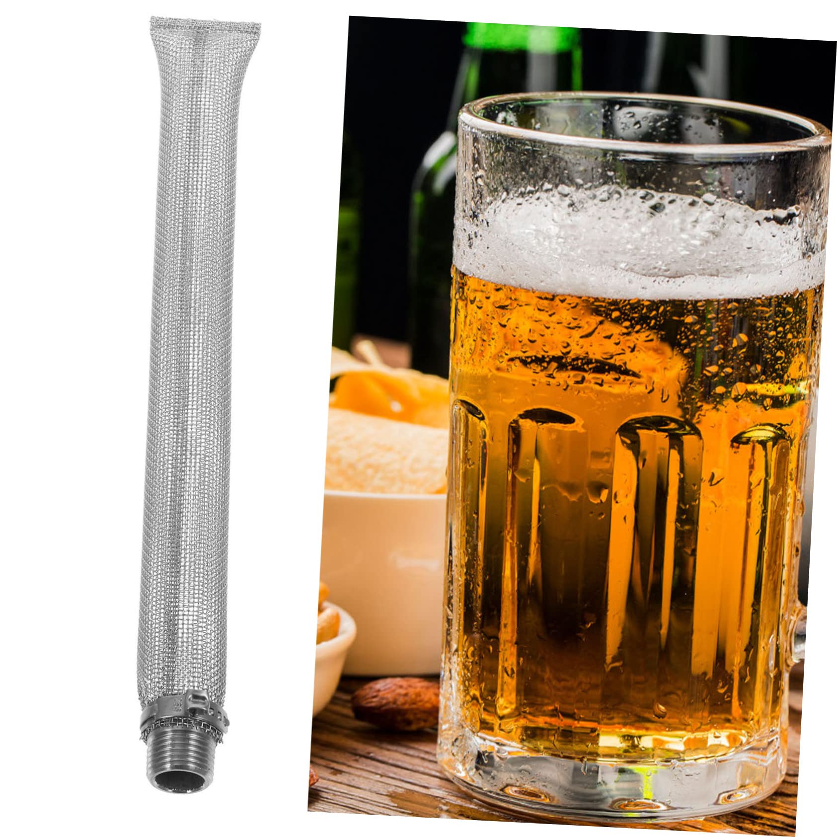 VINTORKY Elevate Your Brewing Game 12 Stainless Steel Hops Filter Tube Mesh Strainer for Homemade Beer Making