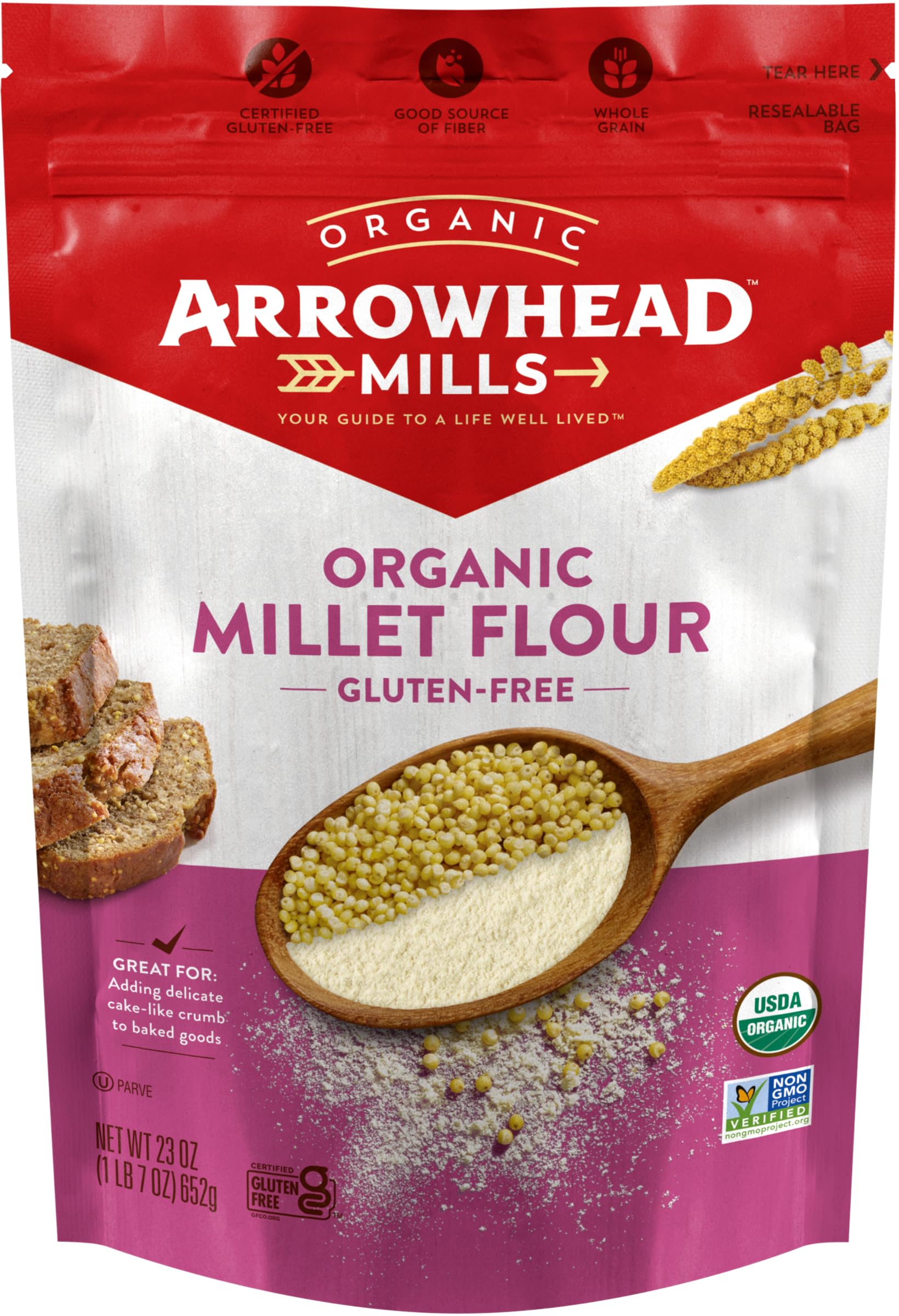 Arrowhead Mills Flour Millet Organic, 23 oz