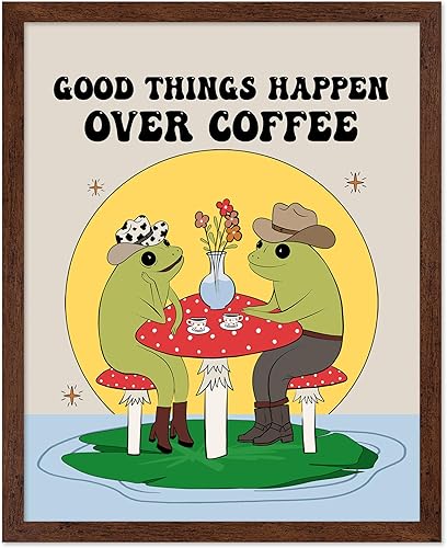 Miniatura 59 de Poster Master Póster con texto en inglés «You Are Exactly Where You Need To Be», impresión retro de rana, arte musical, arte de hongos, arte de cita