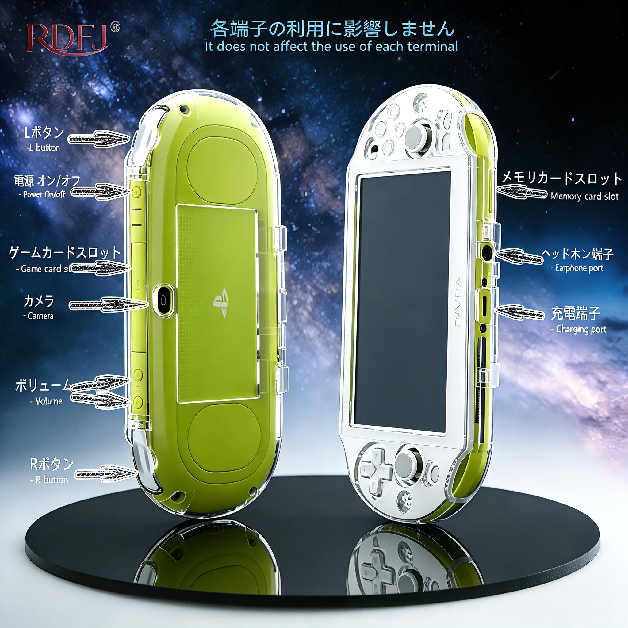SNNC PlayStation Vita 2000 Full Cover Skin Crystal Clear Hard Case