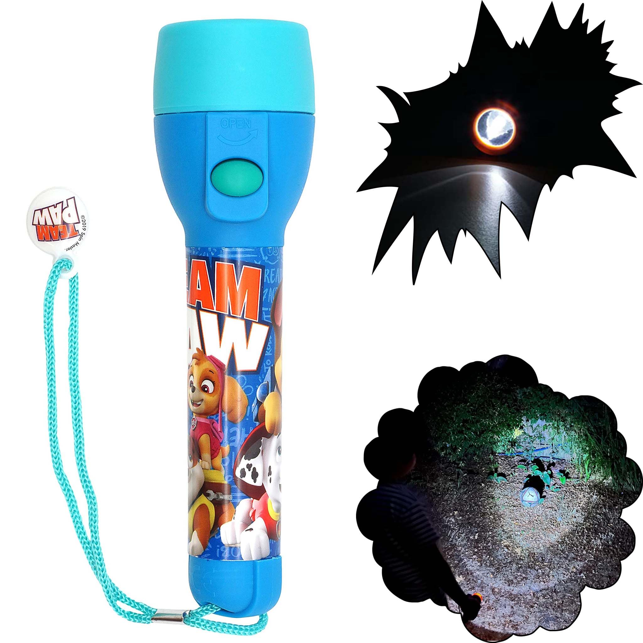 Kids LED Flash Light Torch for Characters Lovers Bright Night Toy Xmas Gift Size-16cm (PAW Patrol Torch)