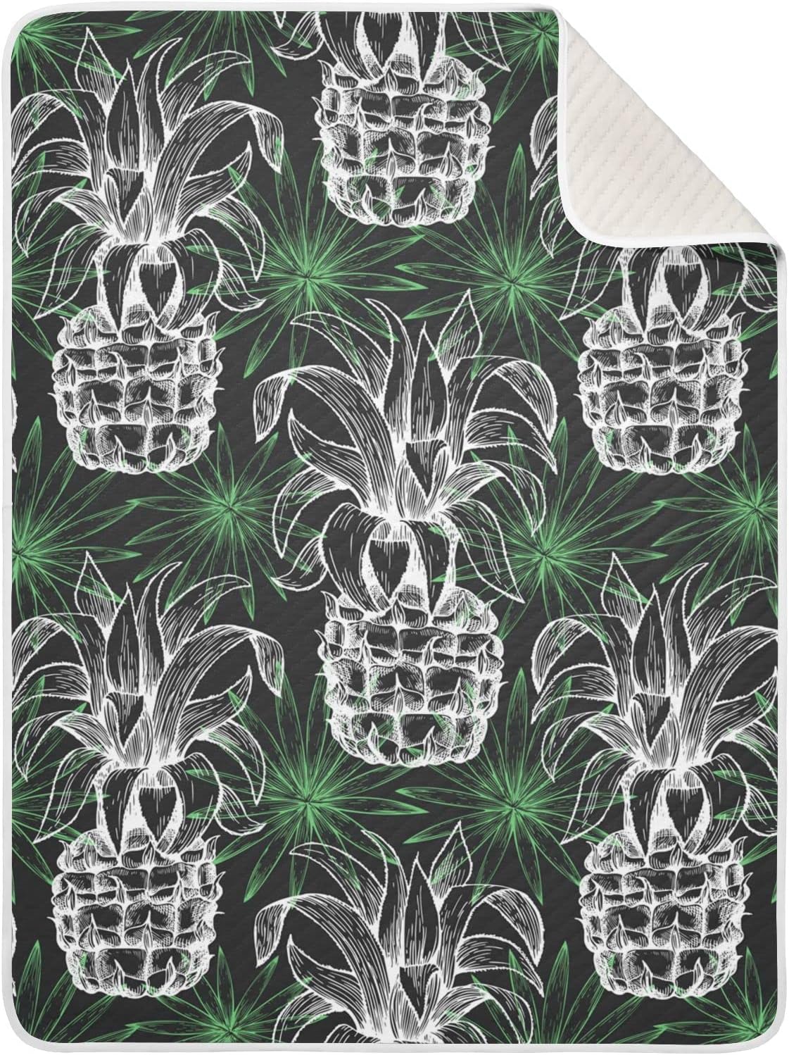 DOMIKING Pineapple Baby Blankets for Boys Girls Lovey Throw