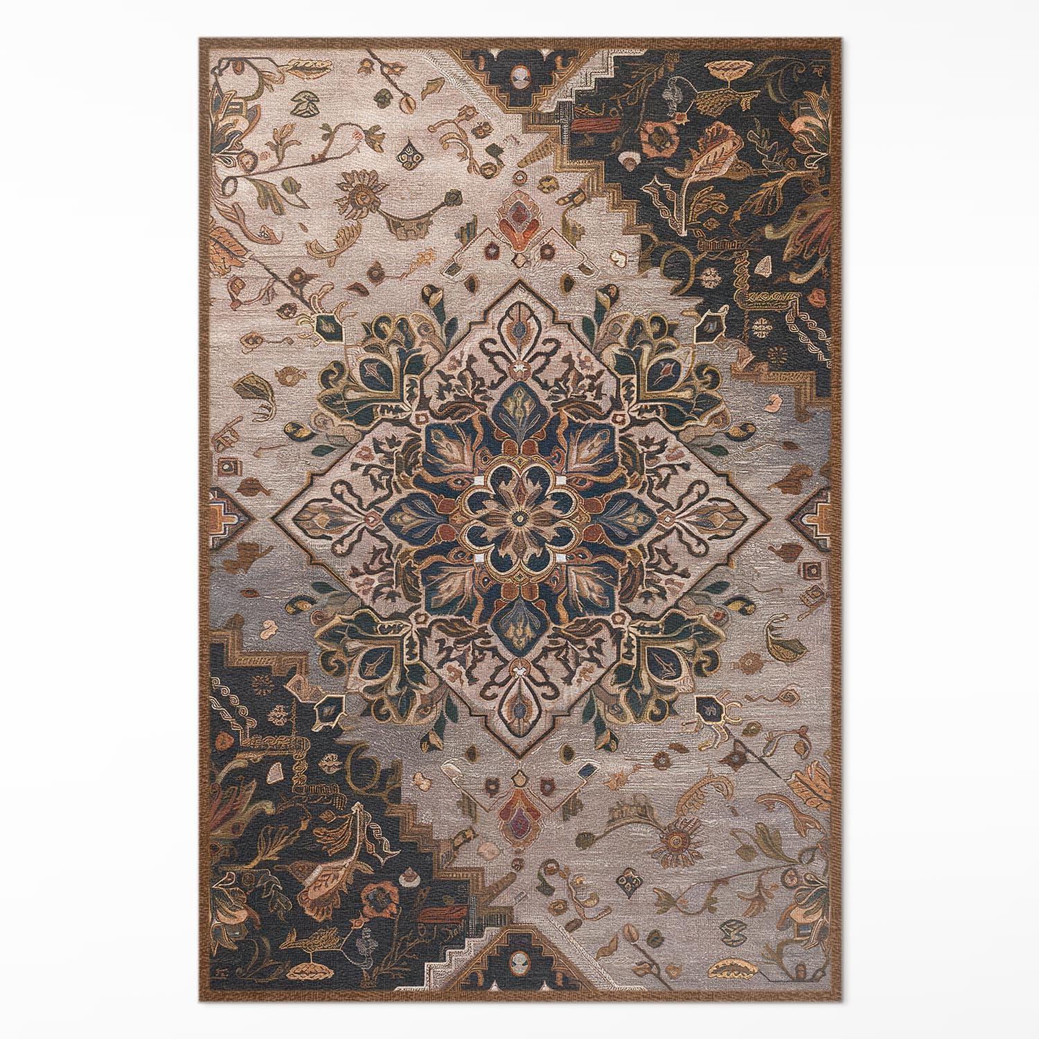 Tapis maison deco Floorart en vinyle haut de gamme rectangle motif turc 100x150 cm