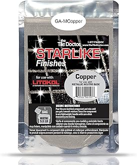 The Tile Doctor Starlike EVO Epoxy Grout with Shimmer Additives - Glitter Grout for Tile, Grout Sealer, Tile Grout Cleaner in One - Spotlight Finishes - Copper Metallic Collection 100 g (1-Pack)