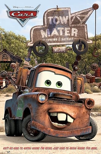 Trends International Disney Pixar Cars - Póster de pared Mater, 22.375 x 34 pulgadas, versión premium sin marco